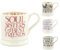 Emma Bridgewater große Tasse 1/2 Pint, Keramik Kaffeetasse groß - Steingut Tasse, Cappuccino, Latte, Kaffee, Teetasse - Schöne Tassen, Geburtstagsgeschenk - Kaffeebecher Rosa Schrift Soul Sisters