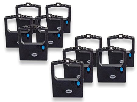 vhbw 10x Farbband Schriftband kompatibel mit Wincor-Nixdorf Teletext, Teletext 4200 Nadeldrucker, Bondrucker - Schwarz