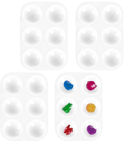 20 stycken palett målning, 12,5 x 8,5 cm palett plastmålning palett för konstmålning, hantverk, olja, palett för barn och vuxna, vit