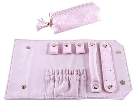 Sac à rouleaux de bijoux, organisateur de rouleaux de bijoux de voyage | Sac de rangement de bijoux | Pochette porte-bijoux, organisateur de bijoux, rouleau de bijoux pour colliers, boucles d'oreilles