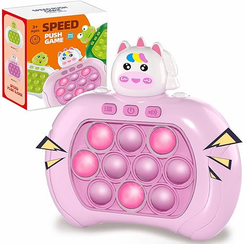 Azyh Quick Press Game Fidget Toys Pro for Kids Adult, Fast Push Handheld Game Consoles Autism Toys, Push Bubble Stress Sensory Toys, Birhtday Halloween Xmas Gifts for Girls