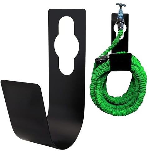 Navoys Support de tuyau extensible – Fer durable, peu encombrant et résistant aux intempéries pour tuyaux de 7,5 m à 30 m, support de robinet