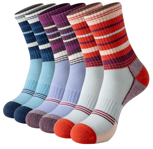 BONANGEL Chaussettes Randonnée pour Femmes en Laine Merinos Chaude Chaussettes thermiques Hiver pour ski 3 paires