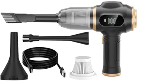 Celuicion Aspirateurs De Voiture sans Fil - Aspirateur sans Fil pour Voiture,Dépoussiéreurs À Air Haute Aspiration Accessoires Auto - pour Pièce Poils d'animaux Clavier Voyage Dortoir Nettoyage