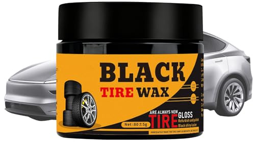 Generisch Cera negra intensa para neumáticos – Pasta protectora brillante 80 g | Restaurador de recauchutado para coches, motores, camiones y caravanas | Cuidado de goma de larga duración