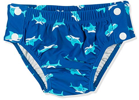 Playshoes UV-Schutz Windelhose Unisex Kinder Badehose Schwimmhose Badebekleidung, Hai zum Knöpfen, 86/92