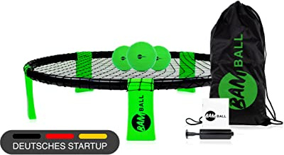 bamball-Set avec 3 balles + Pompe supplémentaire – Le Jeu d'été Parfait – Comprend 3 balles, Sac de Sport, Pompe et Instructions – Jeu pour Enfants, Adolescents et Adultes