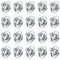 20x Glas Einbaustrahler mit LED Ring + GU10 Fassung RUND Einbauspot Einbauleuchte Rahmen Rostfrei Deckenspot Strahler Spot 4111