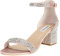 SheSole Women's Rhinestone Heels Sparkly Sandals Wedding Shoes for Bride Low Heel Prom Party Dress Shoes Champagne Size 5