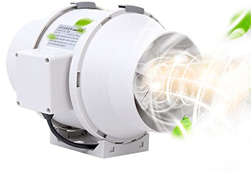 5 Inch Air Duct Fan 123mm Silent Ventilation Axial Blower Powerful Ventilation Workshop Dust Fume Air Extractor Air Circulation for Hotels Restaurants Malls Office Gym Vents Grow Tents Basements