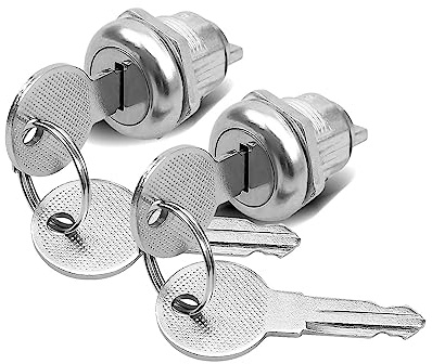 QNHEAY Cerraduras de caja de herramientas con llaves, apto para cajas de herramientas con mango en T, longitud de cilindro de 5/8 pulgadas, diámetro de cuerpo de 23/32 pulgadas, 2 cilindros de bloqueo