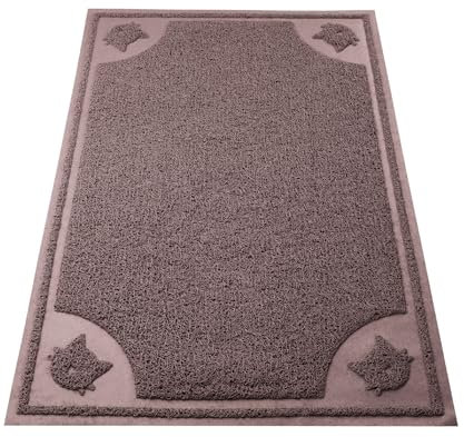 Mr. Pen - Tapete grande para arena para gatos, 23 x 35 pulgadas, tapete marrón para caja de arena para gatos, tapete para atrapar arena para gatos, tapete para arena grande, tapete de arena para caja