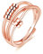 Kamise 925 Sterling Silber Anxiety Ring, Offen Rose Gold Unisex Angst Spinning Ring, Verstellbar Fidget Spinner Anti-Stress Stimmungsring Dekompressionsring für Damen
