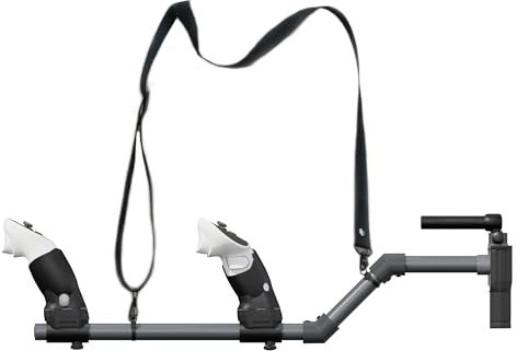 Magnetic VR Gun Stock for Quest 3/3S, Rifle Grip VR Stock Controller Accessories Compatible With MetaQuest 3, Lightweight & Quick Removable Quest3S Control Magnetic Gunstock Adapter (Black)