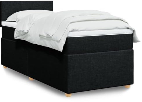 qohoio Boxspringbett mit Matratze Schwarz 90x190 cm Betten Bett Mit Matratze Bett Boxspringbett Schlafzimmer MöBel Stoff - 3286530
