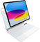 pankeybd Custodia con tastiera per iPad A16 2025 e iPad 10ª generazione 2022, Retroilluminazione a 7 colori, Trackpad multi-touch, Design magnetico fluttuante, Bianco