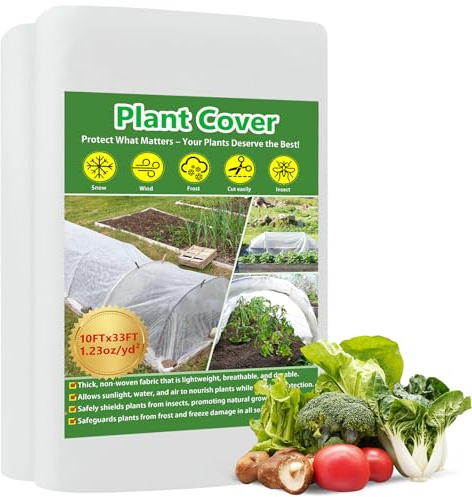 GUKULIVEL Pflanzenabdeckung Winter Schutzvlies 3x10M – 35gsm Atmungsaktives Gartenvlies Frostschutz für Pflanzen, Abdeckvlies für Hochbeet, Pflanzenschutzhaube & Vlies Garten gegen Kälte & Wind