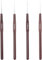 4 Stück Spitze Leichte Häkelnadel, Kleine Größe Häkeln Set, 0,5+0,6+0,7+0,8 mm Häkelnadel, Mini Häkelnadeln Set, Häkelnadel mit Kaffeebraun Griff, für Anfänger Häkeln Garn und Gewinde