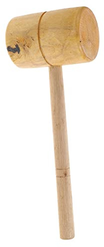 TEHAUX Wooden Mallet Hammer Lightweight Carpenter Hammer for Woodworking and Carving Stable Solid Structure with Smooth Comfortable Handle High Hardness Wood Tool for Home and Workshop
