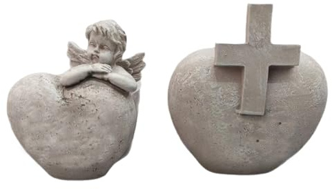 Adornos conmemorativos con ángel y cruz, marcador de tumba de resina, regalos para recordar a tus seres queridos, diseño inspirado en Europa