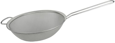 Grunwerg ST-3010 Fin nätsil med polerad kant och handtag, silver, 25 cm diameter