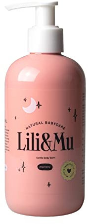 Lili&Mu Pflege Creme für Schwangere 300 ml - Schwangerschaft-Streifen entfernen, Feuchtigkeitscreme gegen Dehnungsstreifen mit Sheabutter Aloe Natürlichen Ölen, Stretch Mark Cream - Trockene Haut