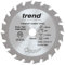 Trend Wood Circular Saw Blade, 85mm Diameter, 10mm Bore, 20 Teeth, 1.6mm Kerf, +14° Hook, TCT, Fine Finish, CSB/8520