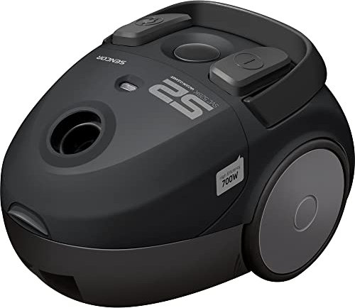 Sencor 41007835, SVC 52BK-EUE3 Beutel-staubsauger, 850W, 5-stufiges Filtersystem, Staubbeutelvolumen 1.5 l, grau, Weiss, 850 W, 1.5 liters, 76 Dezibel
