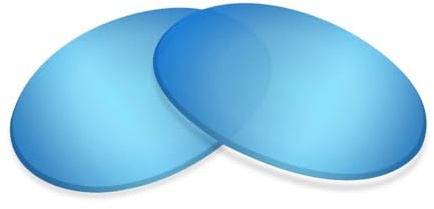 Sunglass Fix Replacement Sunglass Lenses Compatible with Oroton Louvre - 43mm high 56mm (Non-Polarized SFx Edge Light-Blue Mirror Black Pair)