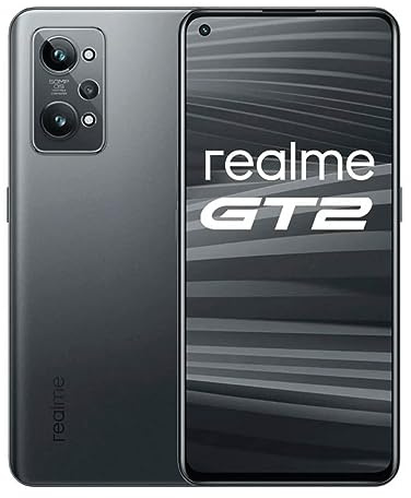 realme GT 2 5G Smartphone ohne Vertrag, 120Hz AMOLED, Snapdragon 888 5G, Starker 5000-mAh-Akku, 65 W SuperDart-Aufladung, X-Achsen Linearmotor, Dual SIM, 8+128GB,Stahl Schwarz