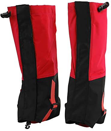 Psytfei Leg Gaiters for Kids Waterproof Snow Gaiters for Hiking Shoe Gaiters for Boys and Girls Children Boot Gators Suitable for Camping Desert Crossings(red)