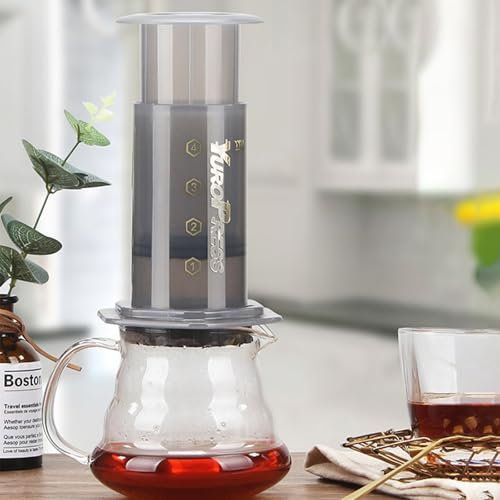 Sonhomay Presse à café transparente - Méthode d'infusion 3 en 1 combine cafetière française, pourover, expresso, café corsé sans grain ni amertume, petite cafetière portable pour camping et voyage