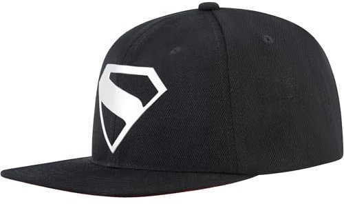 Concept One Unisex-Erwachsene Dc Comics Superman Baseball Cap, Adult Snapback Hat with Flat Brim Baseballkappe, Schwarz, Einheitsgre