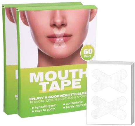 DOINEUFL Lot de 120 bandes buccales pour dormir, les bouchons anti-ronflement aident à soulager le ronflement la nuit et améliorent la qualité du sommeil