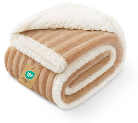 luciphia vattentät hundfilt tvättbar, kattfilt för katter hund valp, gosig filt mjuk fluffig sherpa fleece, husdjurstäcke för att skydda säng soffa soffa, kamelfärg 71 x 102 cm