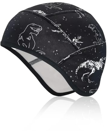 yotutun Bonnet de vélo d'hiver pour Enfants, Casquette de Cyclisme Chaude Bonnets d’Hiver de Vélo avec Protection des Oreilles Calotte de Cyclisme d’Hivers Unisex (Black)