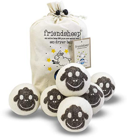 Friendsheep palle asciugatrice lana organica Eco - qualità Premium Pack 6-100% Handmade, Fair Trade, organico, nessun residuo di stoffa-