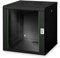 DIGITUS Netzwerk-Schrank 19 zoll 12 HE - Wandmontage - 600 mm Tiefe - Traglast 100 kg - Unique Serie - Glastür - Schwarz