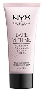 NYX Professional Makeup Bare with Me Hemp Radiant Perfecting Primer, Feuchtigkeitsspendendes Hanfsamenöl und indisches Wassernabel-Extrakt, Schillernde Mikroperlenformel, Von Hautpflege inspiriert