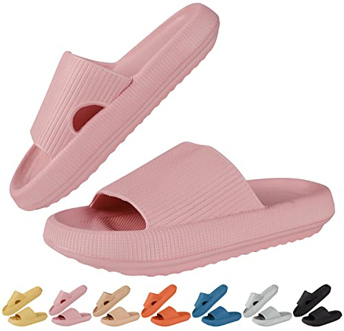 HEPODA Nuvola Ciabatte Donna Uomo Estive, Pantofole Morbide Antiscivolo per Piscina, Doccia, Casa, Scarpe da Spiaggia Sandali Estivi da Bagno