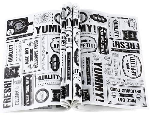 Chinco 2000 Pcs Newsprint Deli Wax Paper Sheets Newspaper Parchment Paper Wrap Food Basket Liners Grease Resistant Tray Liners Waterproof Tissue Picnic Sandwich Wrapping for Kitchen Baking Hamburger