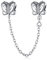 BEEUVIP Catena di sicurezza delle farfalle Charm per bracciali, ciondoli in argento 925, perline per collane, per la festa della mamma, compleanno, regalo di Natale