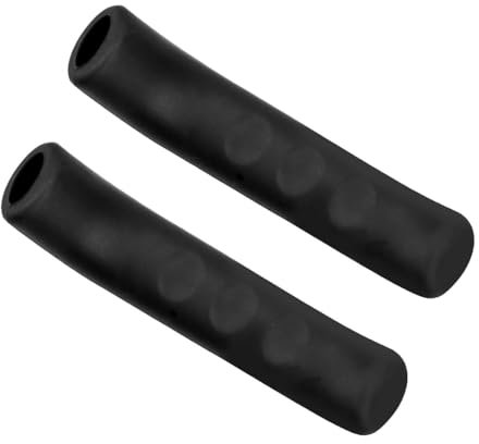 Tabanzhe 1 Pair Bike Brake Lever Sleeve Grip Protector Cover, Waterproof Antiskid Soft Silicone Rubber Bicycle Brake Handle Shoe,Protective Accessories for Bike Brake Lever,Black