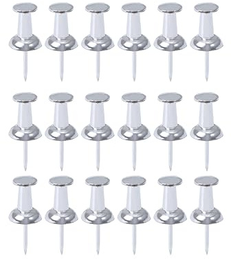 Silvertryckstift, 20 st tumstift i metall för ritning, karta, anslags- och korkbrädor