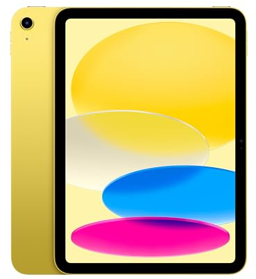 Apple iPad con chip A16: display Liquid Retina da 11'', 128 GB, Wi Fi 6, fotocamera frontale e posteriore da 12MP, Touch ID, autonomia di un giorno intero di batteria — giallo
