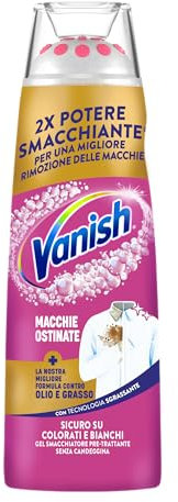 Vanish Gel Smacchiante Pre-Trattante, 2X Potere Smacchiante, Contro Macchie Ostinate