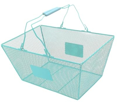 Sharplace Cestino per Iron Shopping Strong Portable Retail Retail Cestino di Bellezza Store Handbasket per Supermercatori di Drogheria, Blu