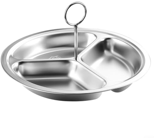 Cestello per cottura a vapore a 3 cavità, in acciaio inox, set separatore per pentola a pressione, accessori per pentola a vapore, vassoio multifunzione per pentola a pressione (19,3 cm)