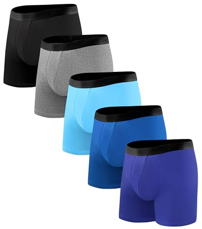 BEENIUBEE Pantalones de incontinencia para hombre, 150 ml, absorbentes, paquete de 5 unidades, lavables de algodón con almohadillas protectoras, ropa interior a prueba de fugas, control de olores