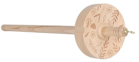 RASTKY Drop Spindle Yarn Spinner Hand Carved Top Whorl Drop Spindle for Crocheting Wood Tool for Yarn Making for Knitting Crafting 12.8in Beech